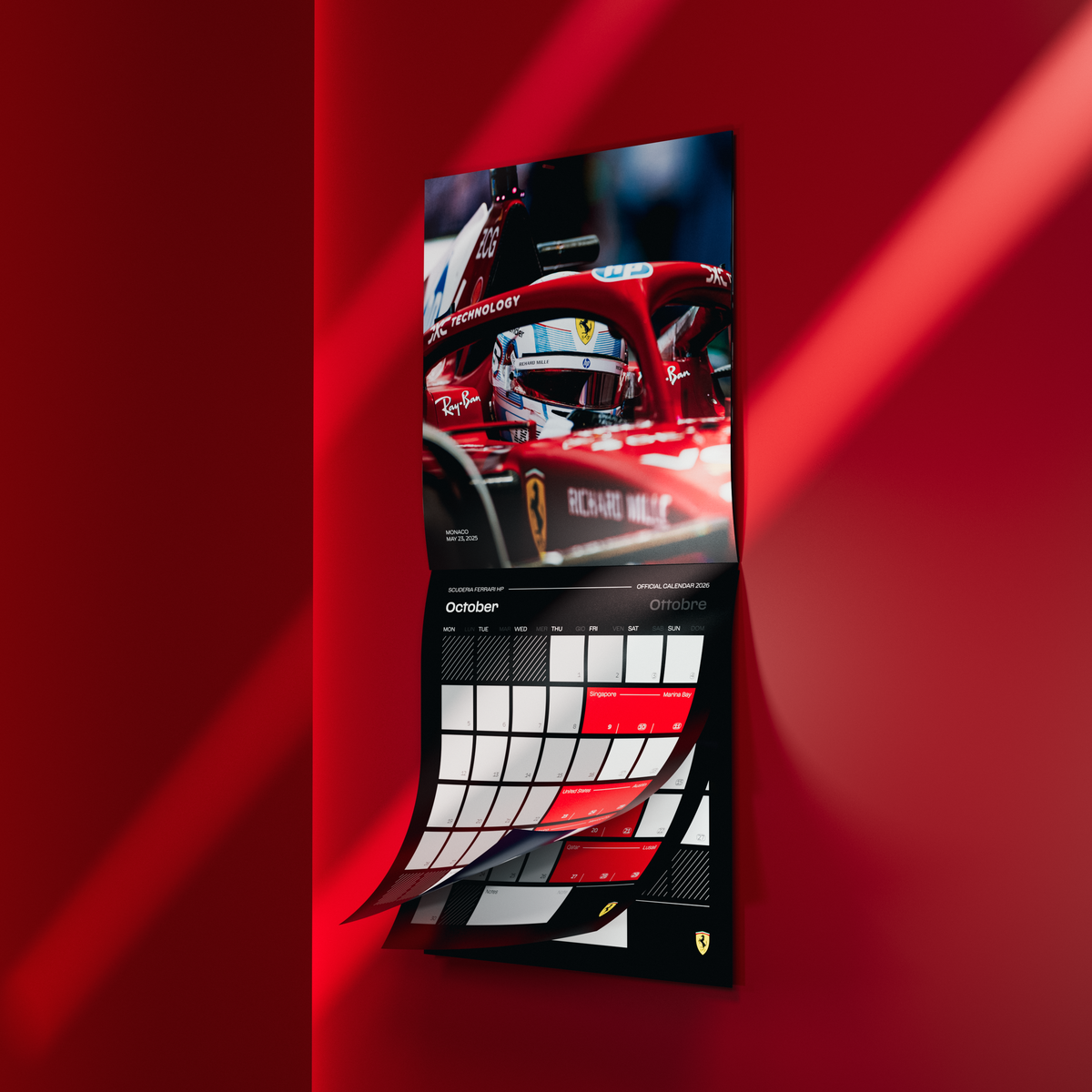希少フェラーリ2002 Official Ferrari Calendar Scuderia Ferrari Official 2026 Scuderia Ferrari HP Wall Calendar