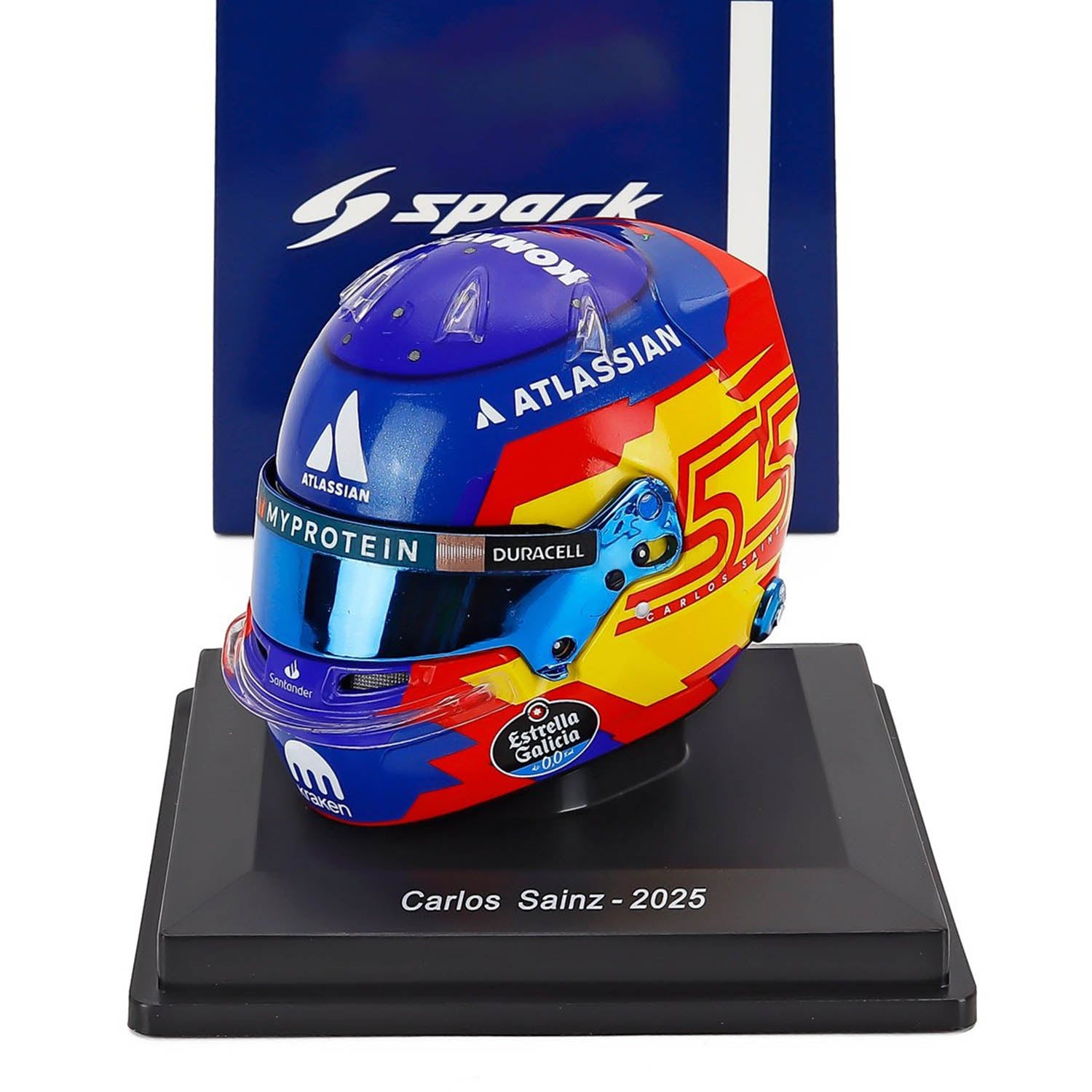 Williams Racing #55 Sainz 2025 Season 1:5 Mini Helmet - Official