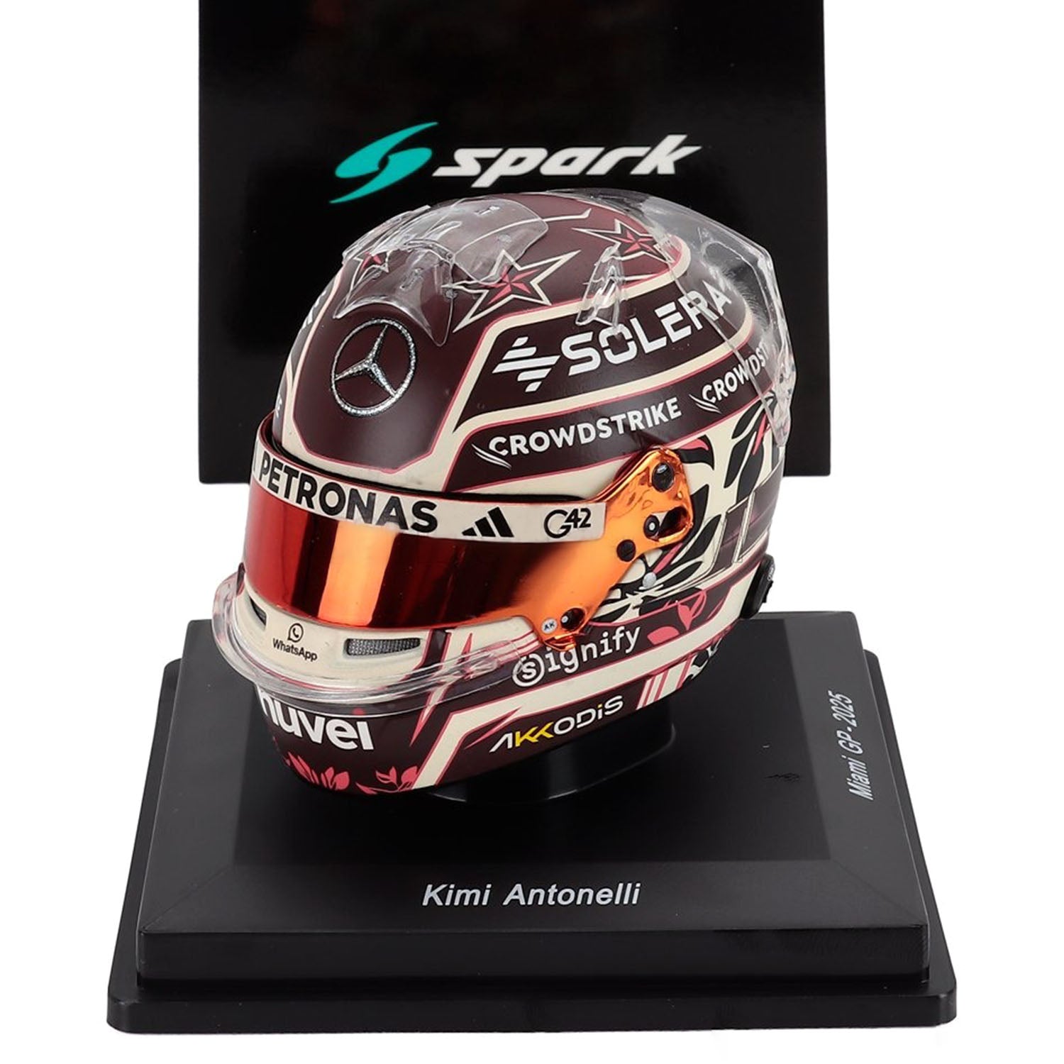 12 Antonelli Miami GP 2025 1:5 Mini Helmet – Fueler