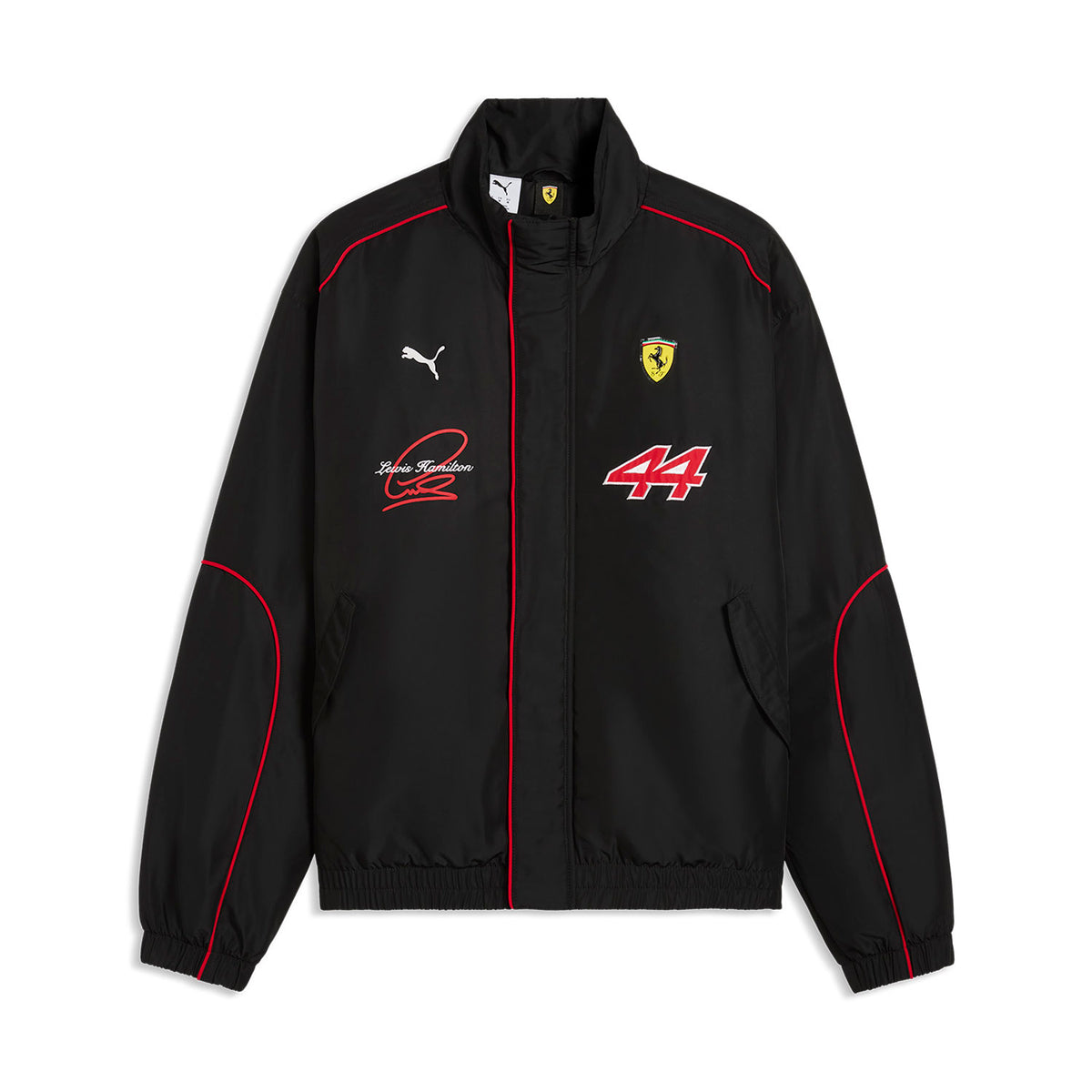 Ferrari F1 ブルゾン 中綿 刺繍ロゴ　L 黒 scuderia-ferrari-lewis-