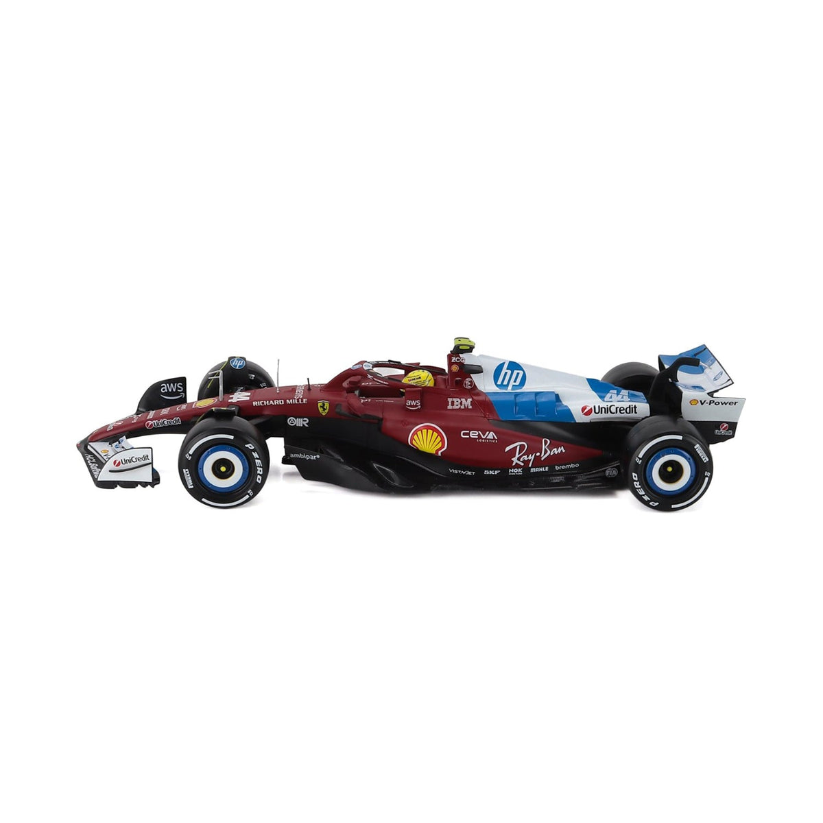 Lewis Hamilton Ferrari SF-25 Miami GP 2025 1:18 model car by Bburago