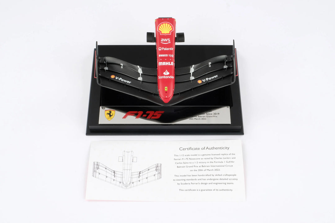 F1-75 Front Wing 2022 Bahrain Grand Prix Amalgam 1:12 Nosecone