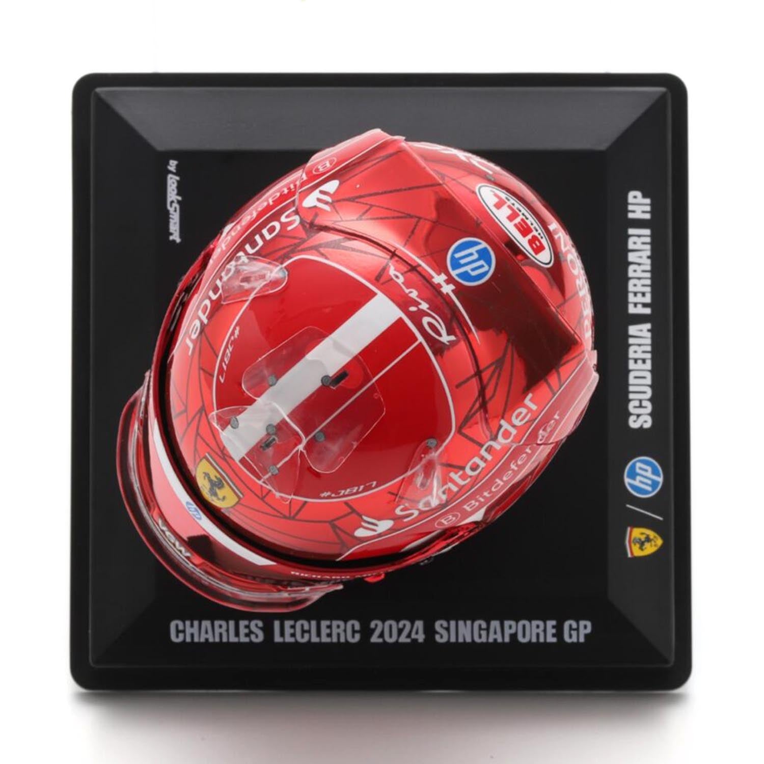 16 Leclerc Singapore GP 2024 Winner 1:5 Mini Helmet – Fueler