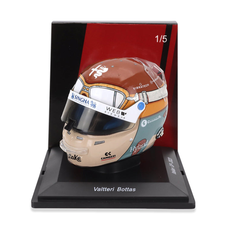 Alfa Romeo - #77 Bottas Monza GP 2023 1:5 Spark Mini Helmet - Mini Helmet - Fueler™ 
