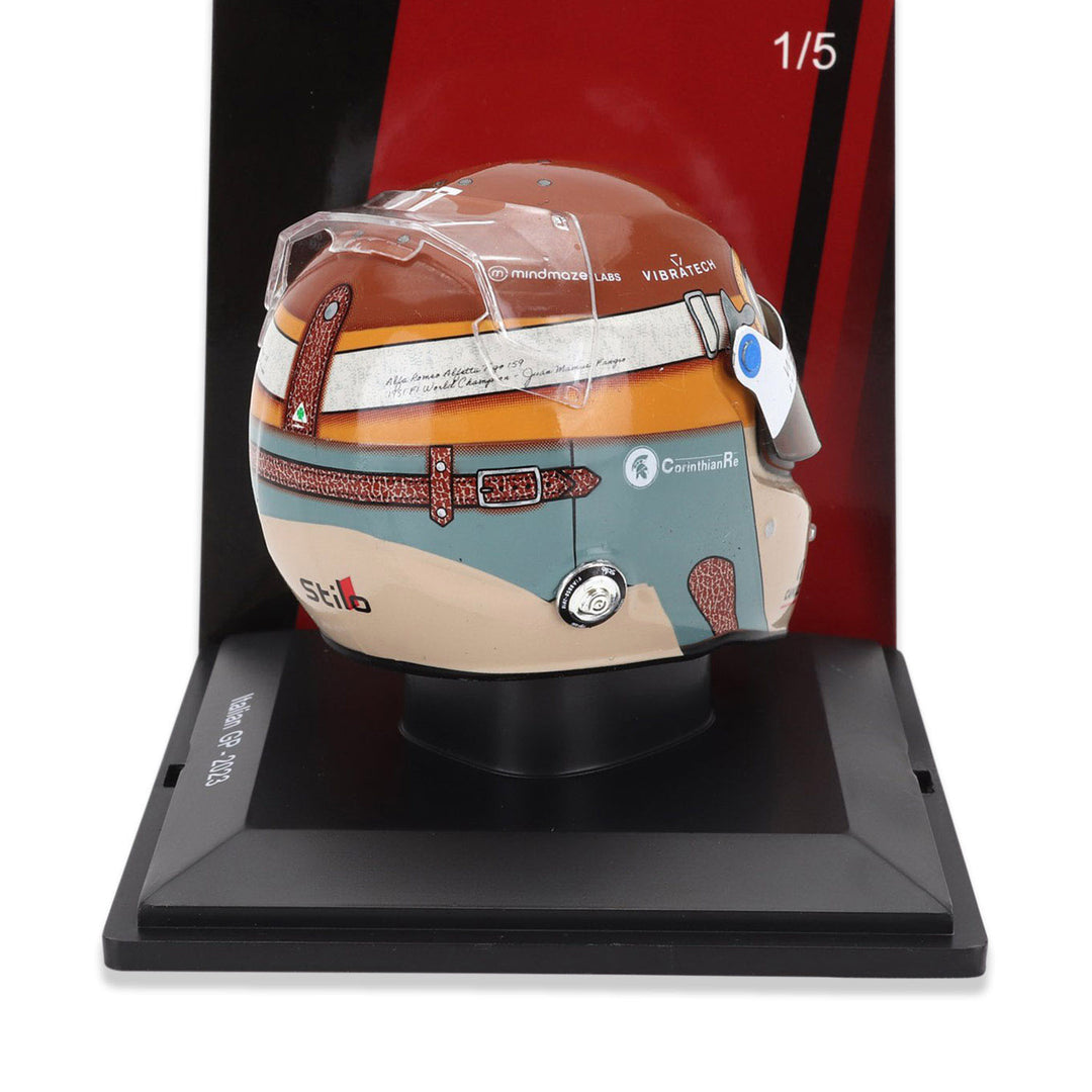 #77 Bottas Monza GP 2023 1:5 Spark Mini Helmet - Alfa Romeo - Fueler™ - 5HF121 - fueler.store - Collectibles