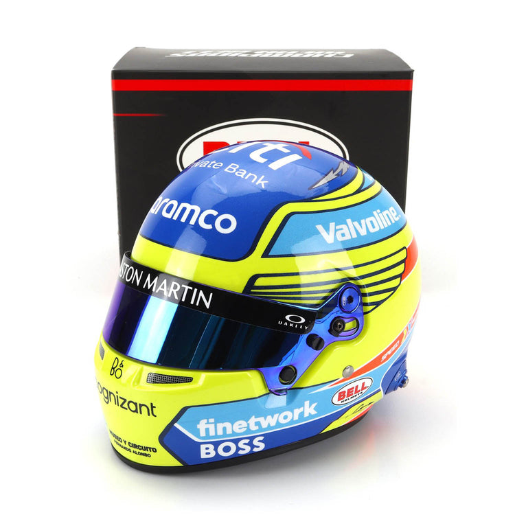 #14 Alonso 2024 1:2 Mini Helmet - Aston Martin F1 - Fueler™ 