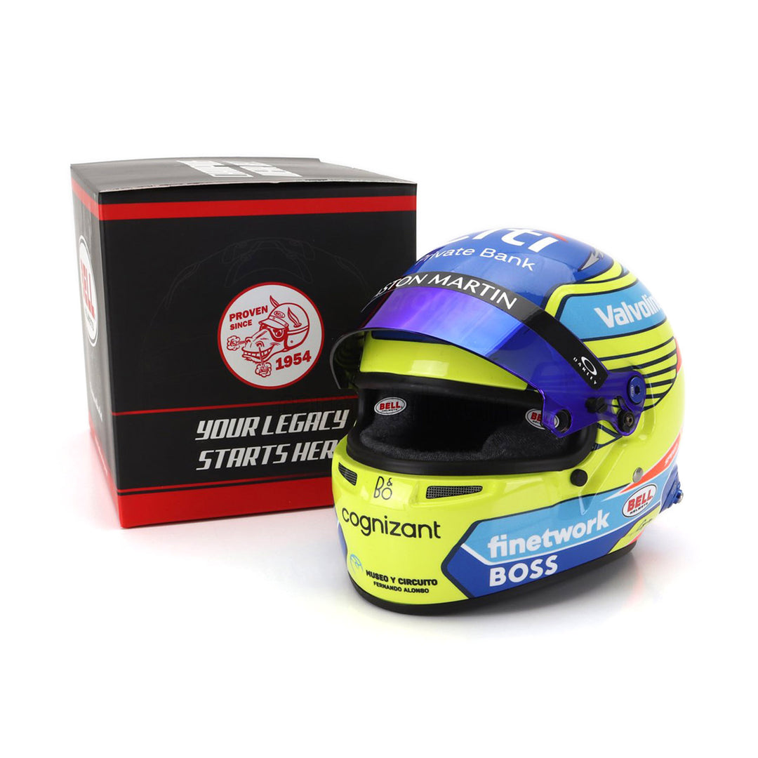 #14 Alonso 2024 1:2 Mini Helmet - Aston Martin F1 - Fueler™ 