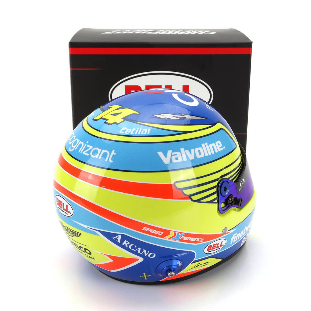 #14 Alonso 2024 1:2 Mini Helmet - Aston Martin F1 - Fueler™ 