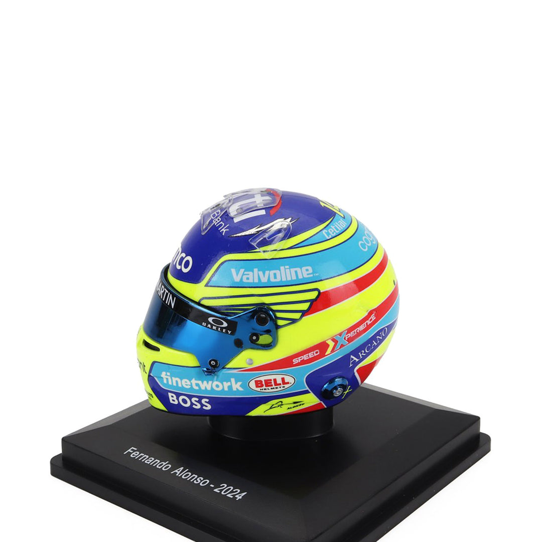 #14 Alonso 2024 1:5 Spark Mini Helmet - Aston Martin F1 - Fueler™ - 5HF139 - fueler.store - Collectibles