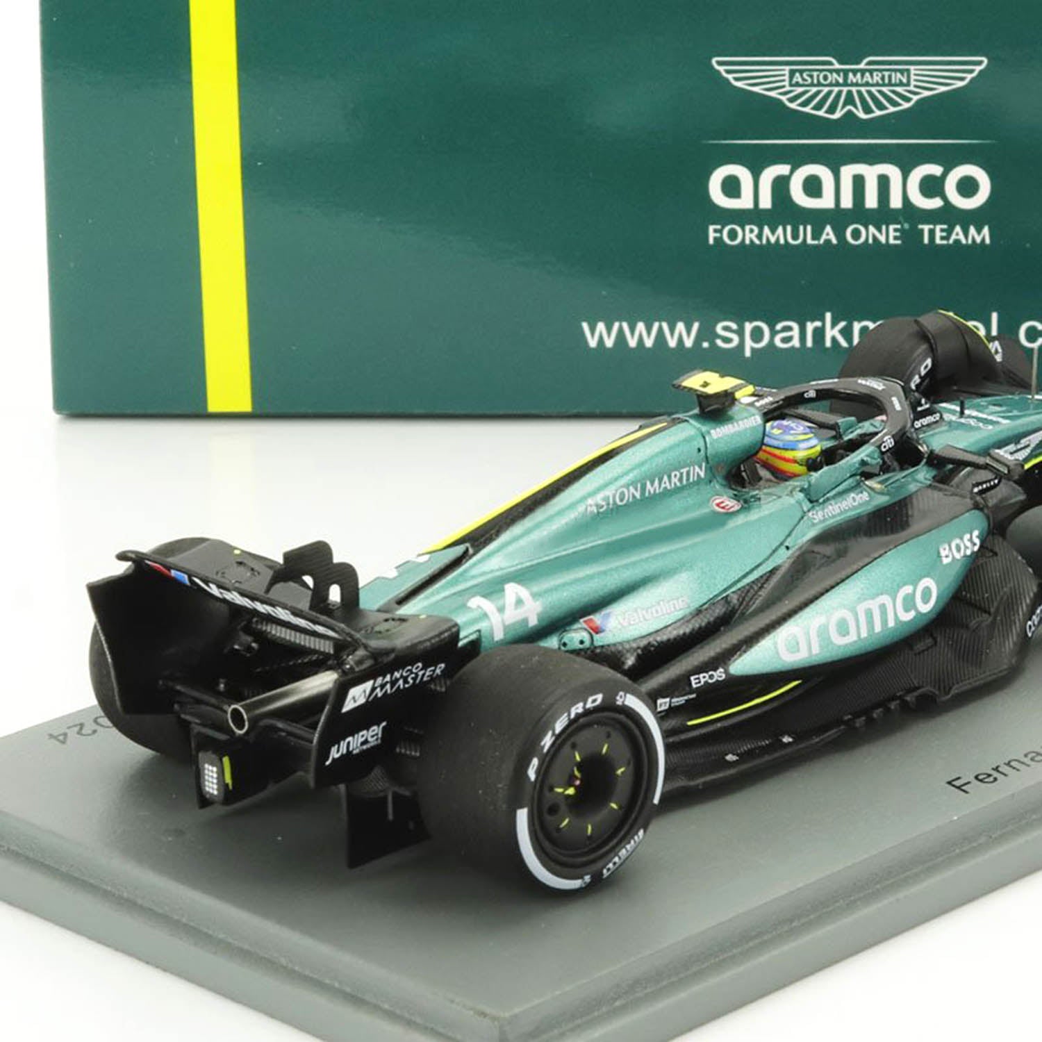 #14 Alonso 2024 Saudi Arabian GP 1:43 Spark Car Model - Aston Martin F1 - Fueler™ - S9529 - fueler.store - Car Model