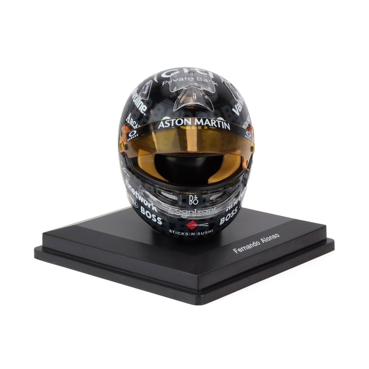 #14 Alonso British GP 2024 1:5 Mini Helmet - Aston Martin F1 - Fueler™ - 5HF164 - fueler.store - Mini Helmet