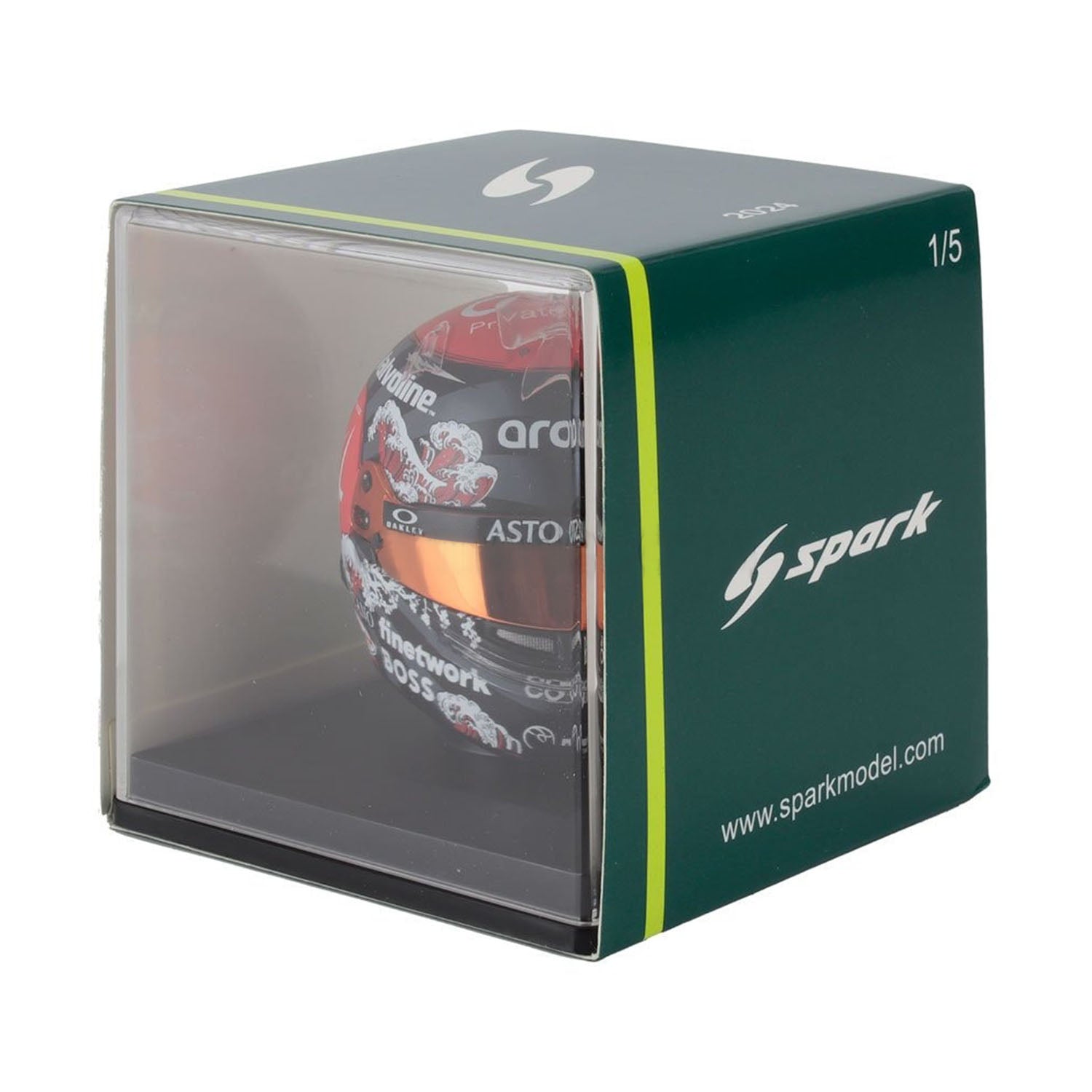 #14 Alonso Japan GP 2024 1:5 Mini Helmet - Aston Martin F1 - Fueler™ - 5HF178 - fueler.store - Mini Helmet