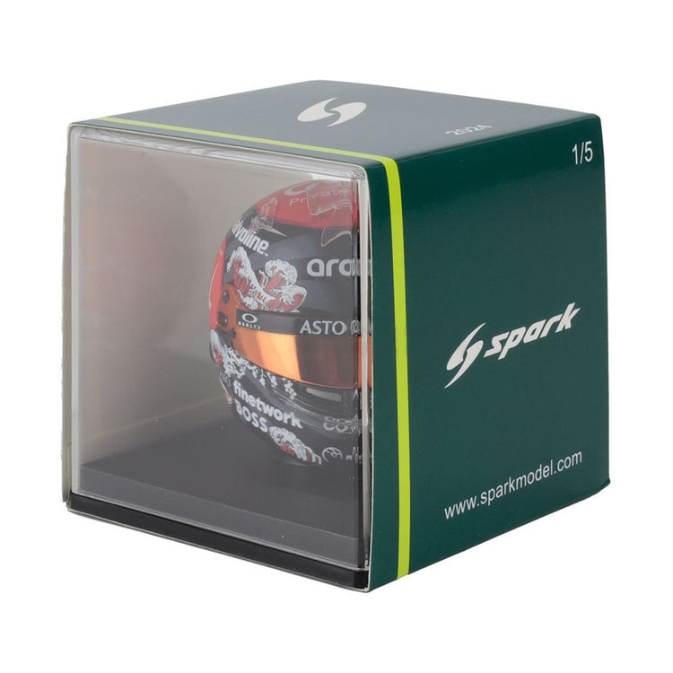 #14 Alonso Japan GP 2024 1:5 Mini Helmet - Aston Martin F1 - Fueler™ - 5HF178 - fueler.store - Mini Helmet