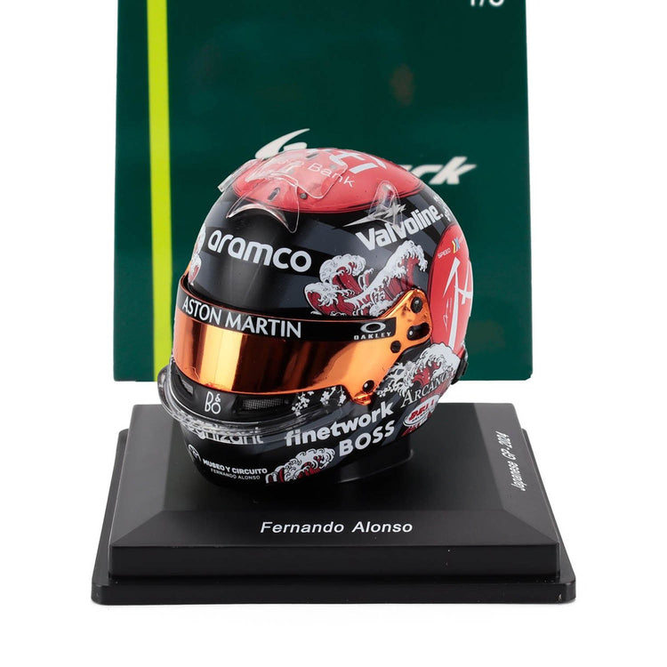 #14 Alonso Japan GP 2024 1:5 Mini Helmet - Aston Martin F1 - Fueler™ - 5HF178 - fueler.store - Mini Helmet