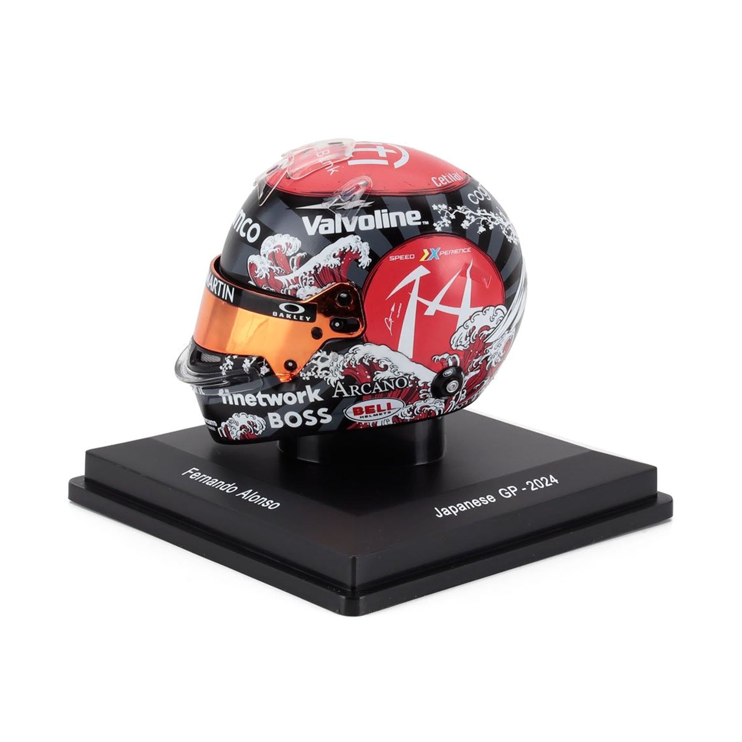 #14 Alonso Japan GP 2024 1:5 Mini Helmet - Aston Martin F1 - Fueler™ - 5HF178 - fueler.store - Mini Helmet