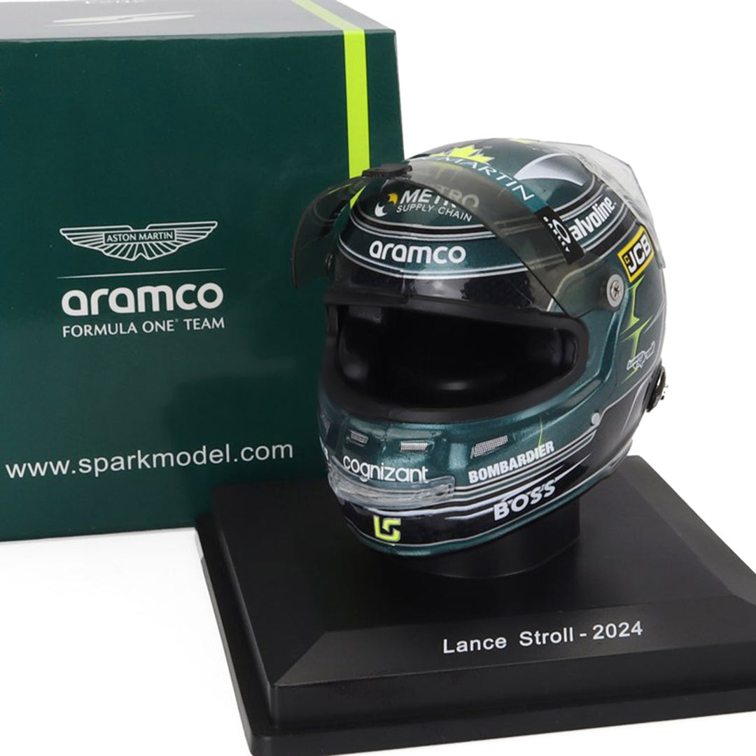 #18 Stroll 2024 1:5 Spark Mini Helmet - Aston Martin F1 - Fueler™ - 5HF144 - fueler.store - Mini Helmet