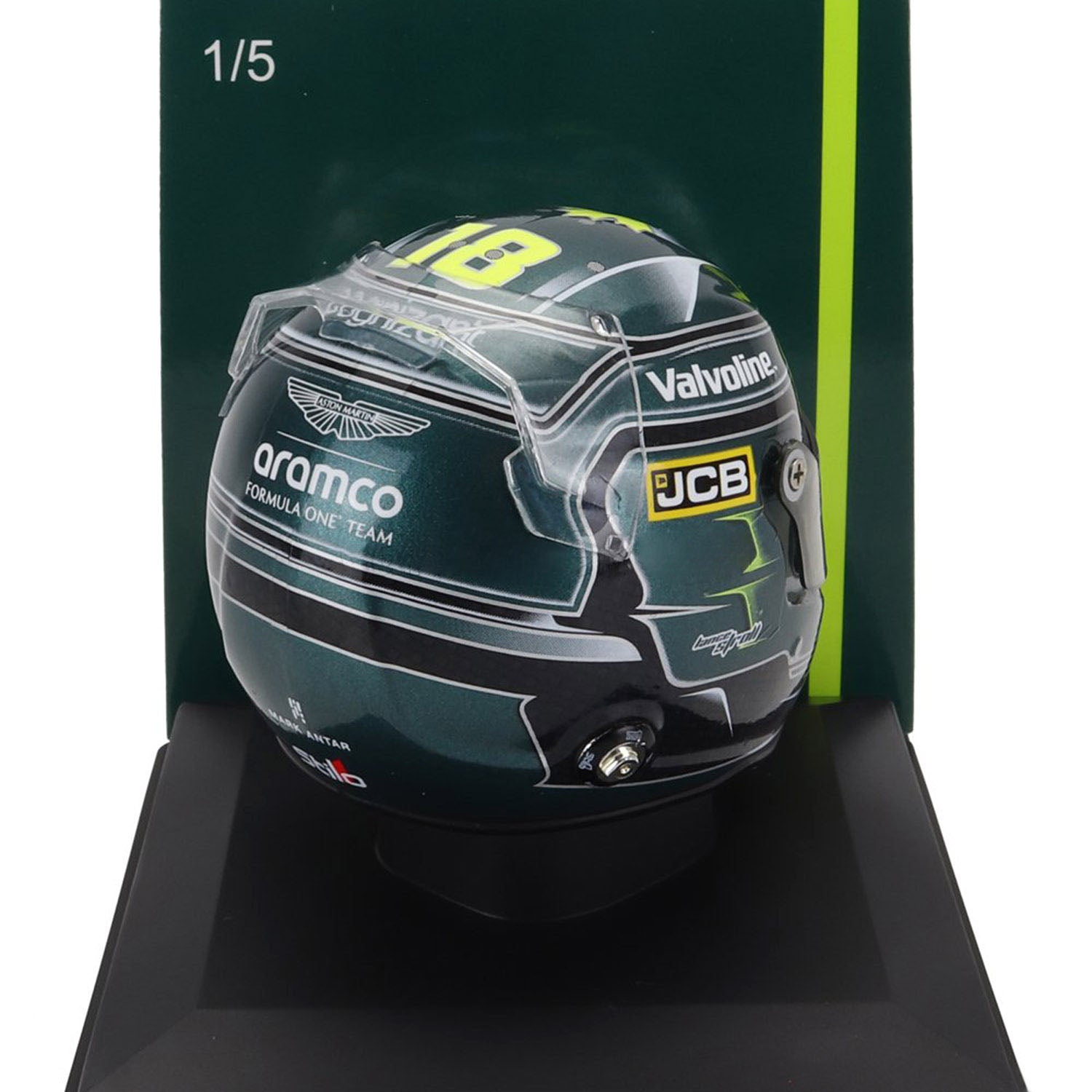 #18 Stroll 2024 1:5 Spark Mini Helmet - Aston Martin F1 - Fueler™ - 5HF144 - fueler.store - Collectibles