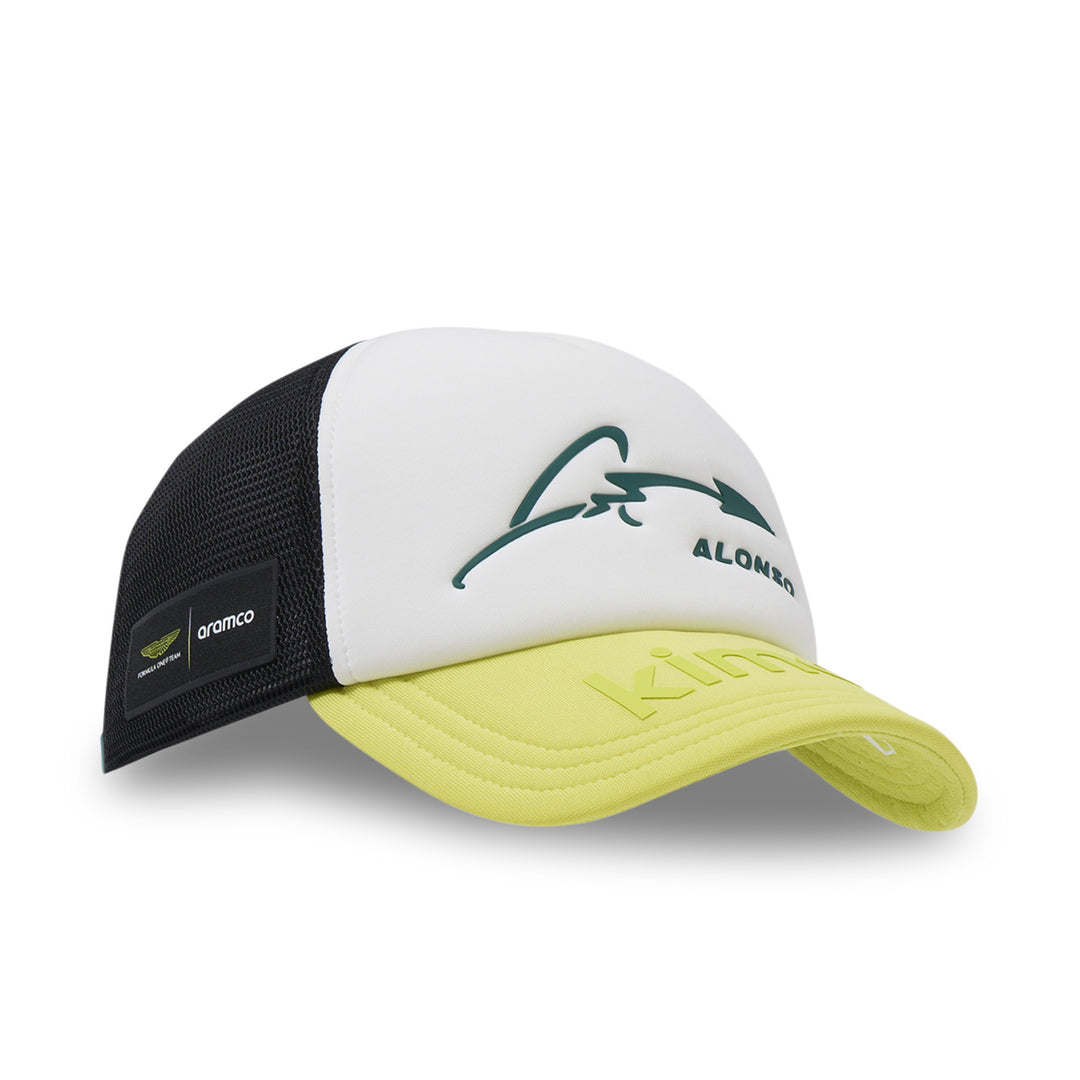 2024 KIMOA x AMF1 Trucker Tricolor Cap - Aston Martin F1 - Fueler™ - GO0S24732400 - fueler.store - Cap