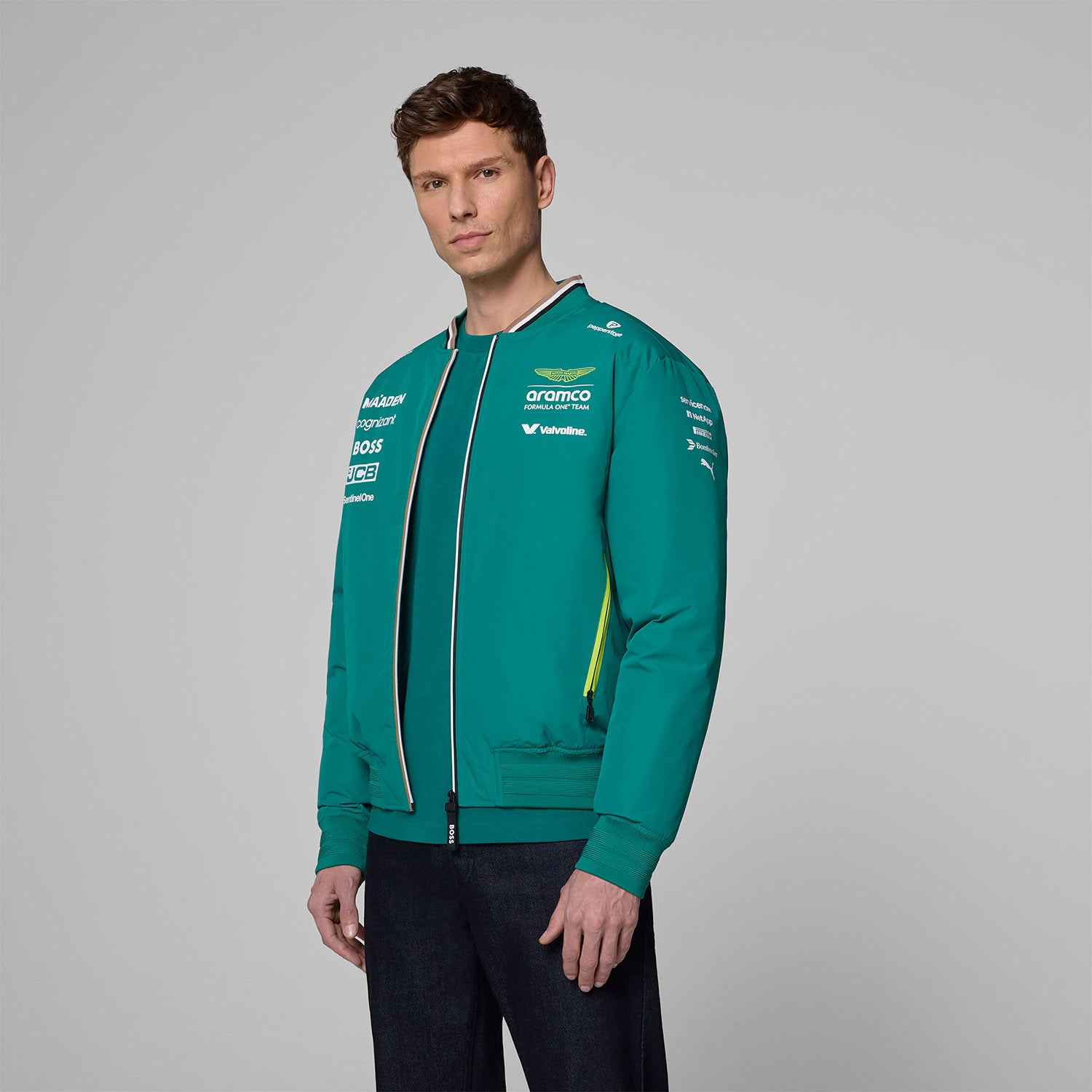 2025 Bomber Team Jacket - Aston Martin F1 - Fueler™ - 701233029001803 - fueler.store - Jacket