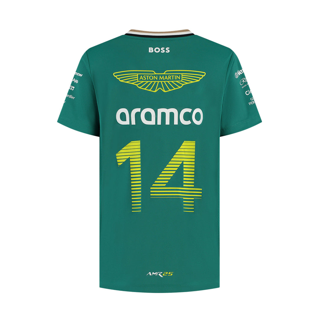 2025 Kids Alonso Driver T-Shirt - Aston Martin F1 - Fueler™ - 701233038001808 - fueler.store - T-Shirt