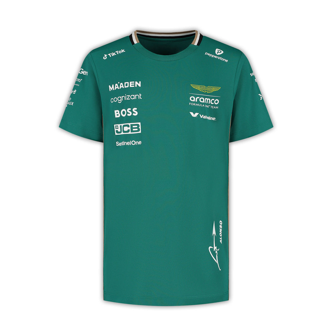 2025 Kids Alonso Driver T-Shirt - Aston Martin F1 - Fueler™ - 701233038001808 - fueler.store - T-Shirt