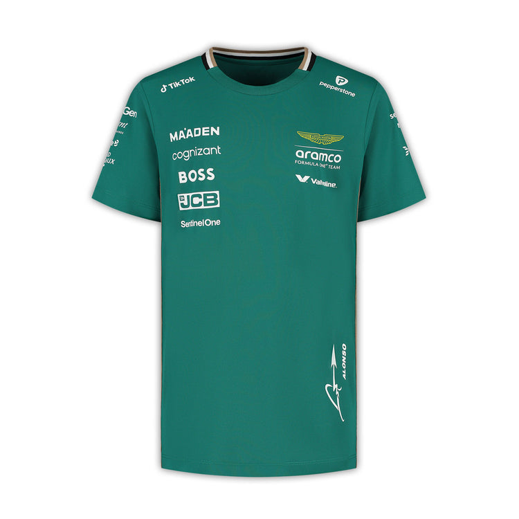 2025 Kids Alonso Driver T-Shirt - Aston Martin F1 - Fueler™ - 701233038001808 - fueler.store - T-Shirt