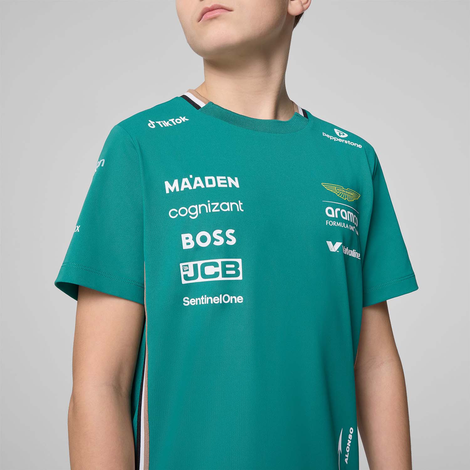 2025 Kids Alonso Driver T-Shirt - Aston Martin F1 - Fueler™ - 701233038001808 - fueler.store - T-Shirt