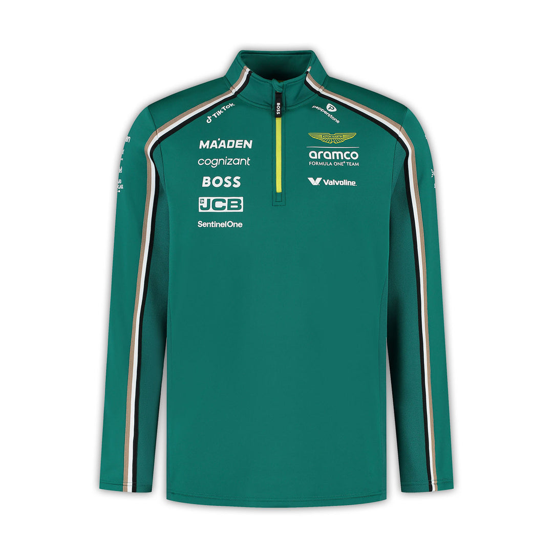 2025 Quarter Zip Sweatshirt - Aston Martin F1 - Fueler™ - 701233028001803 - fueler.store - Hoody