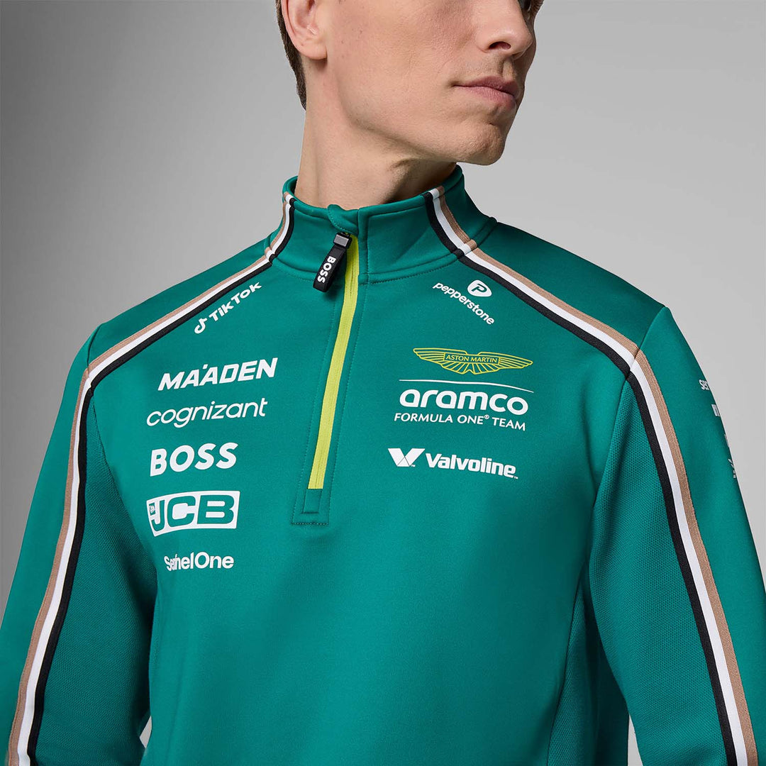 2025 Quarter Zip Sweatshirt - Aston Martin F1 - Fueler™ - 701233028001803 - fueler.store - Hoody