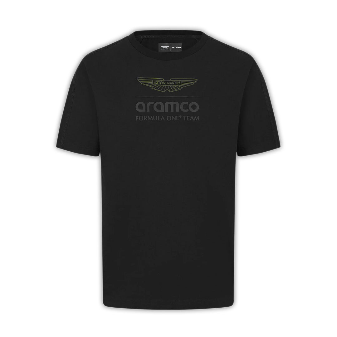 Aramco AMR Logo Stealth Oversized T-Shirt - Aston Martin F1 - Fueler™ - 701228841001215 - fueler.store - T-Shirt