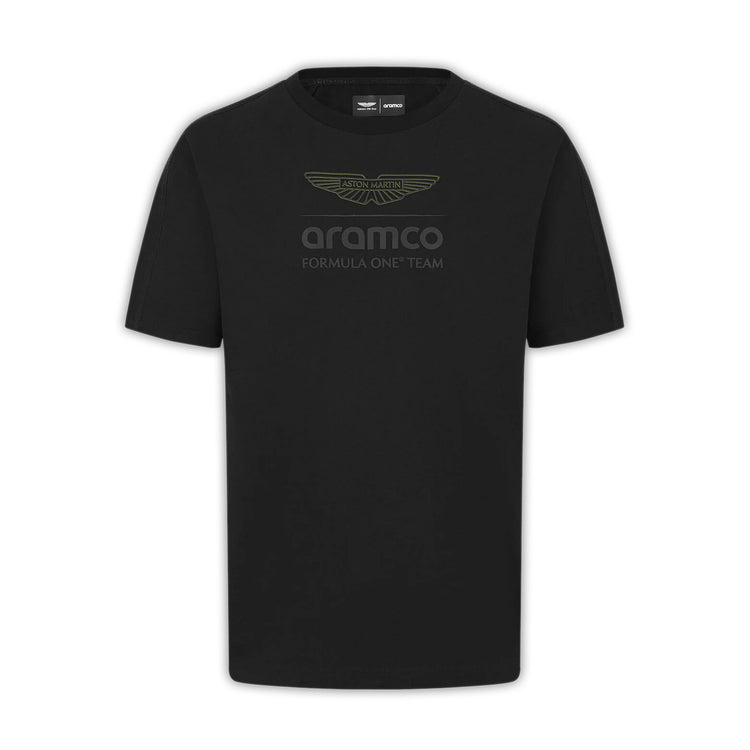 Aramco AMR Logo Stealth Oversized T-Shirt - Aston Martin F1 - Fueler™ - 701228841001215 - fueler.store - T-Shirt