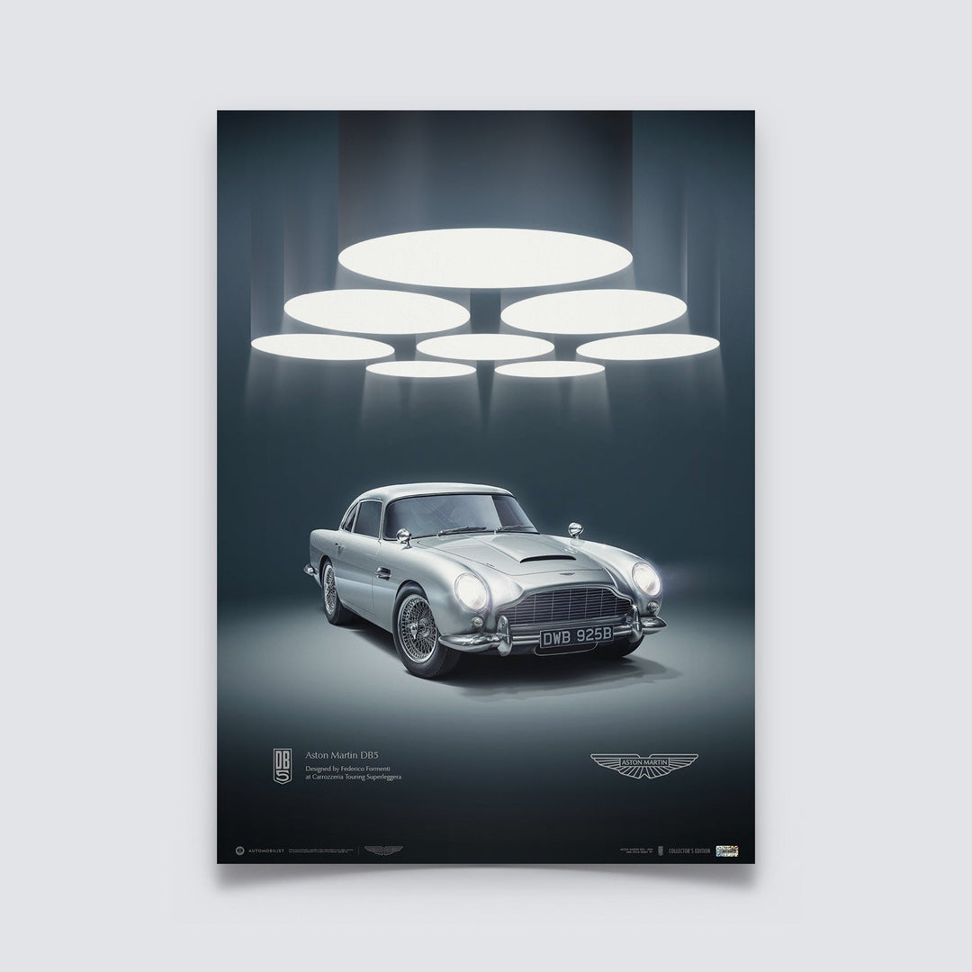 Aston Martin DB5 1964 Silver | Classic Car Series | Large - Aston Martin F1 - Fueler™ - PROD01004912 - fueler.store - Poster