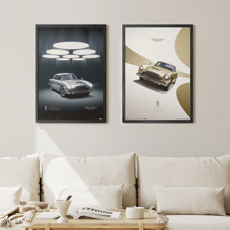 Aston Martin DB5 1964 Silver | Classic Car Series | Large - Aston Martin F1 - Fueler™ - PROD01004912 - fueler.store - Poster