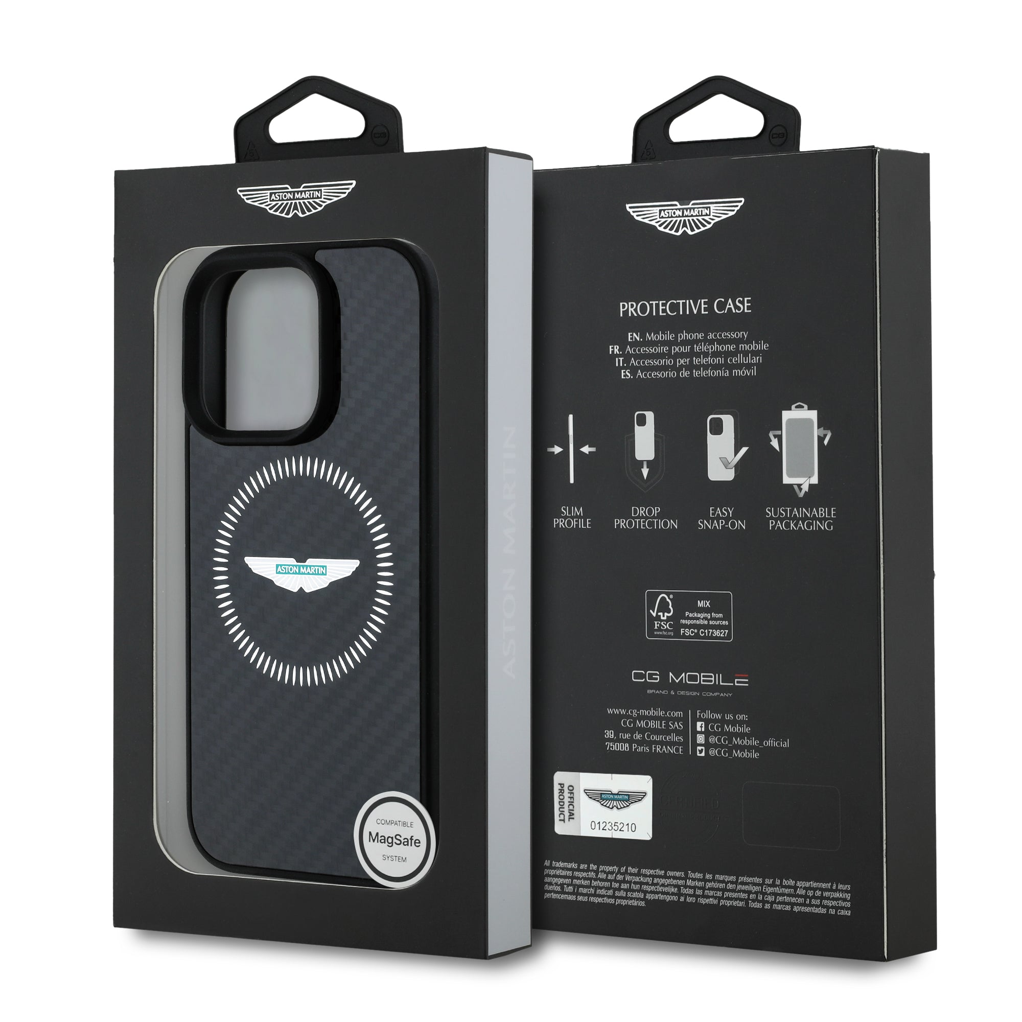 Carbon Fiber Counter Design iPhone Case - Aston Martin F1 - Fueler™ - ASHMP16LFCOS-3688 - fueler.store - Accessories & Gifts