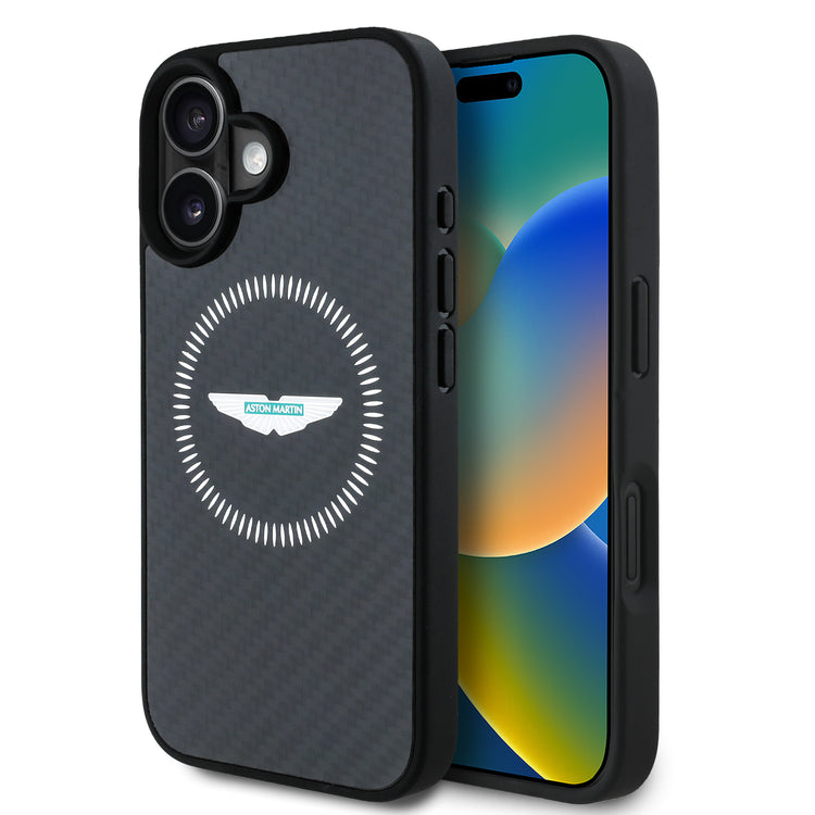 Carbon Fiber Counter Design iPhone Case - Aston Martin F1 - Fueler™ - ASHMP16SFCOS-3664 - fueler.store - Accessories & Gifts