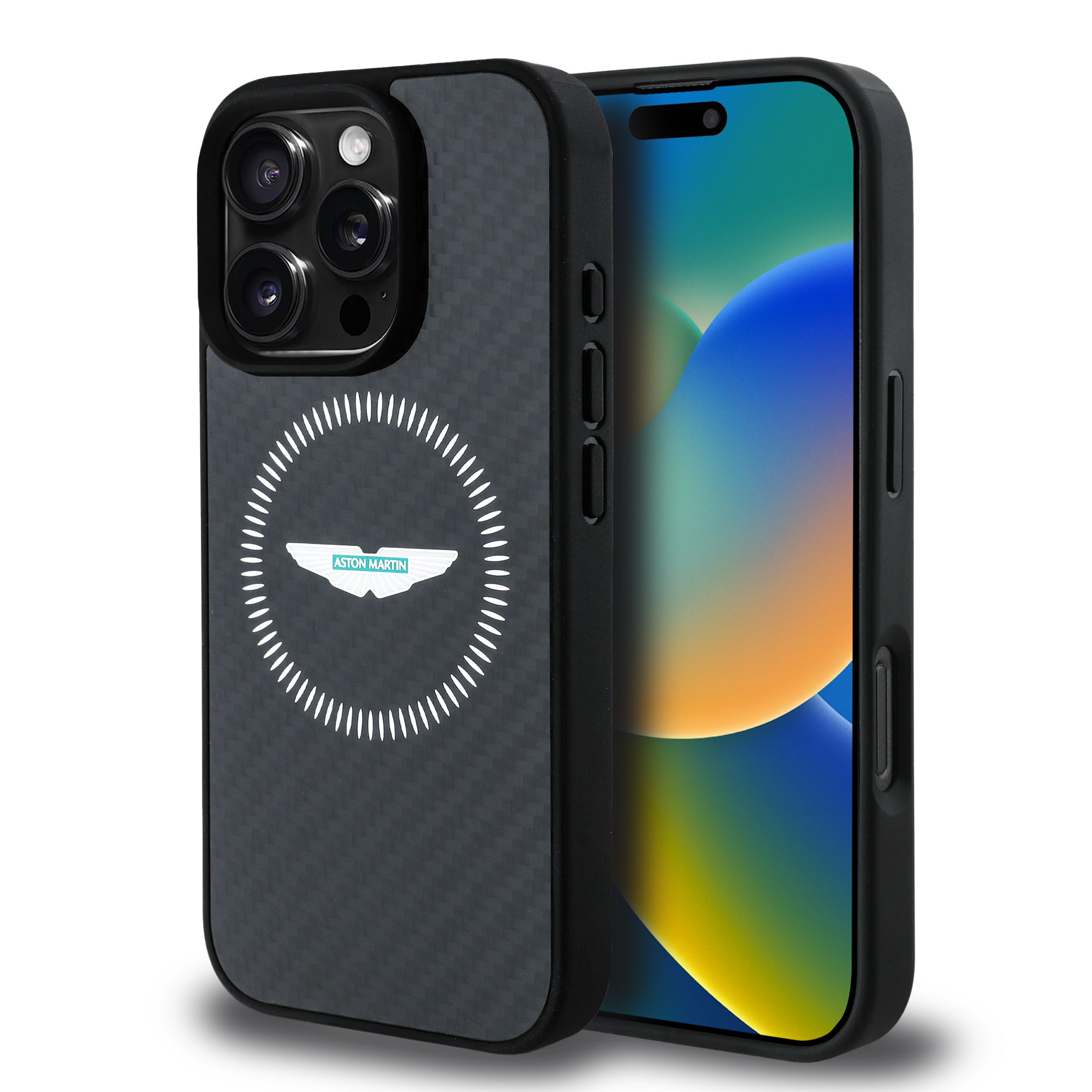 Carbon Fiber Counter Design iPhone Case - Aston Martin F1 - Fueler™ - ASHMP16SFCOS-3664 - fueler.store - Accessories & Gifts