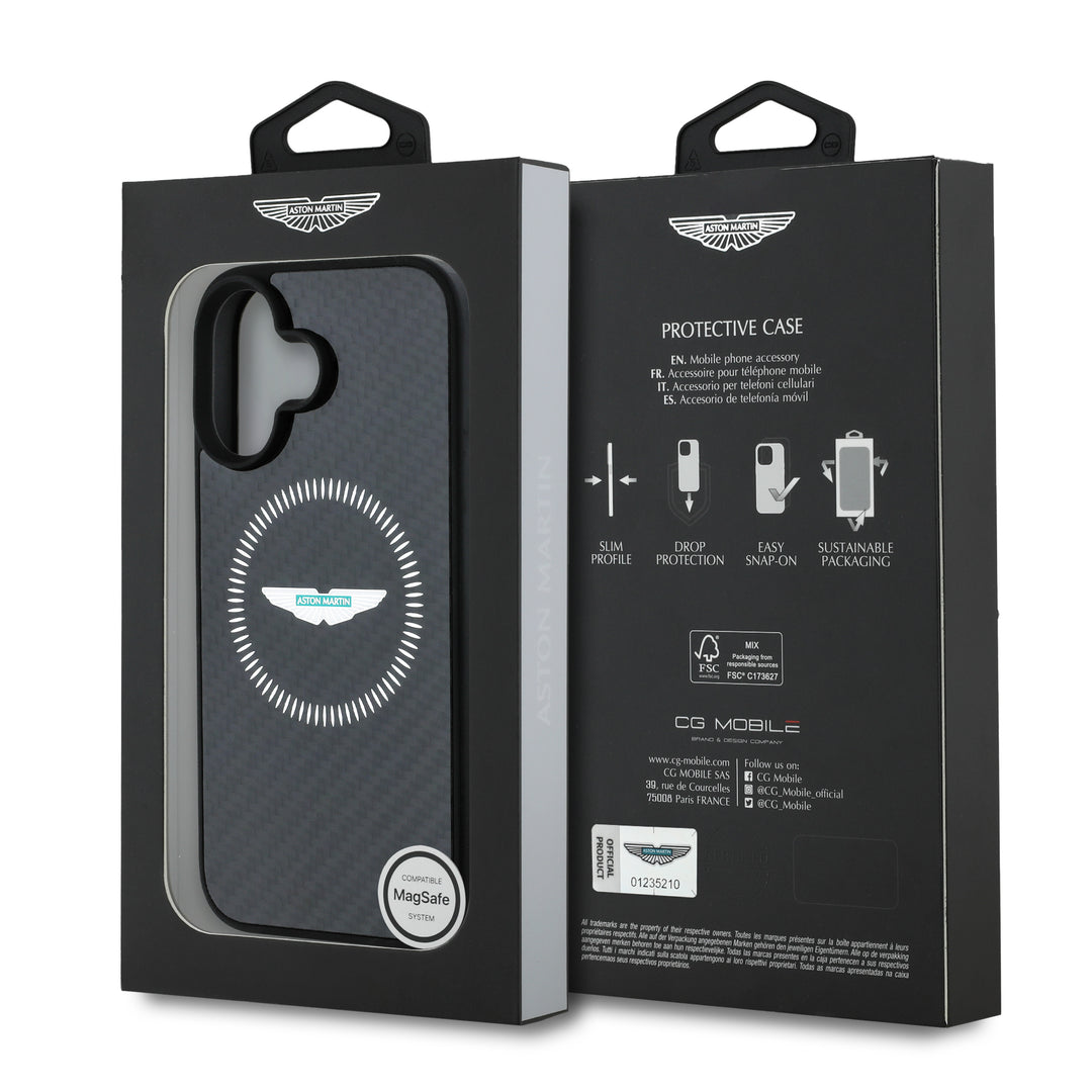 Carbon Fiber Counter Design iPhone Case - Aston Martin F1 - Fueler™ - ASHMP16SFCOS-3664 - fueler.store - Accessories & Gifts
