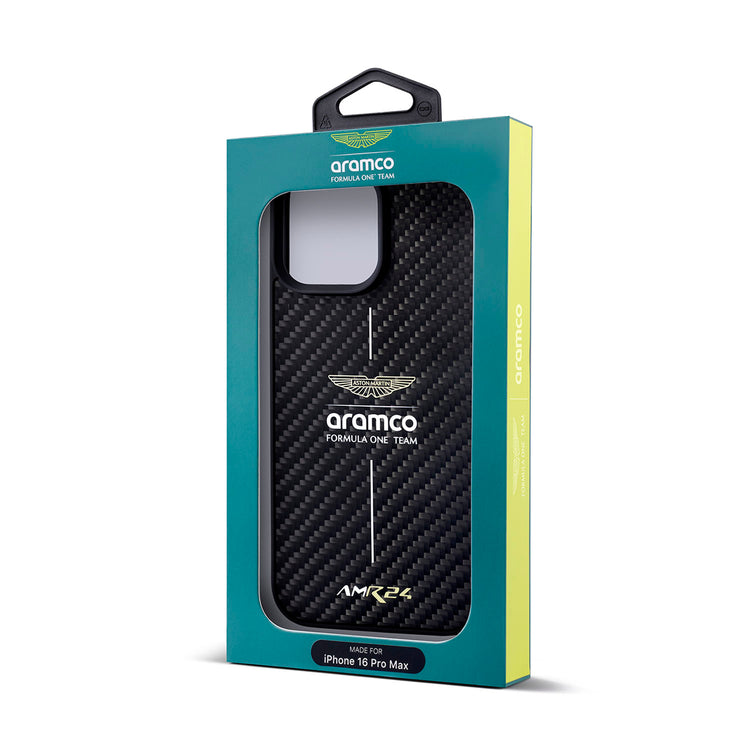 Carbon Fiber iPhone Case - Aston Martin F1 - Fueler™ - ARHCP16XF24Y-8653 - fueler.store - Accessories & Gifts