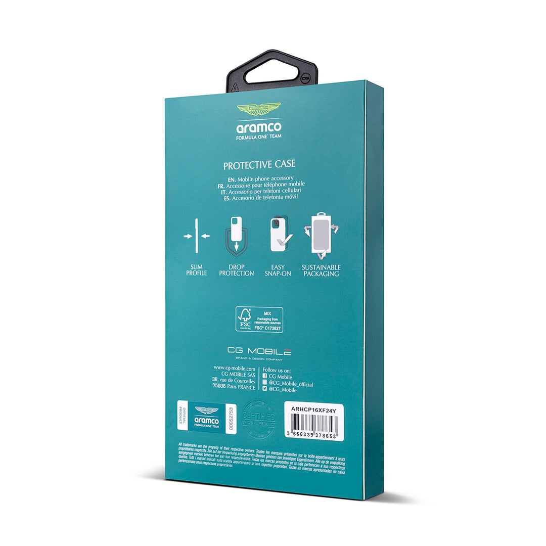 Carbon Fiber iPhone Case - Aston Martin F1 - Fueler™ - ARHCP16XF24Y-8653 - fueler.store - Accessories & Gifts