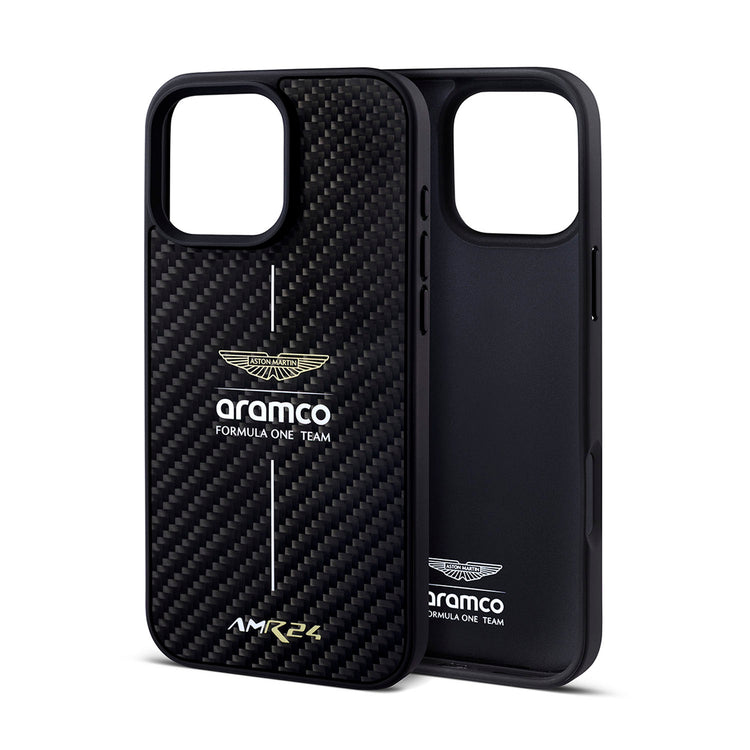 Carbon Fiber iPhone Case - Aston Martin F1 - Fueler™ - ARHCP16XF24Y-8653 - fueler.store - Accessories & Gifts
