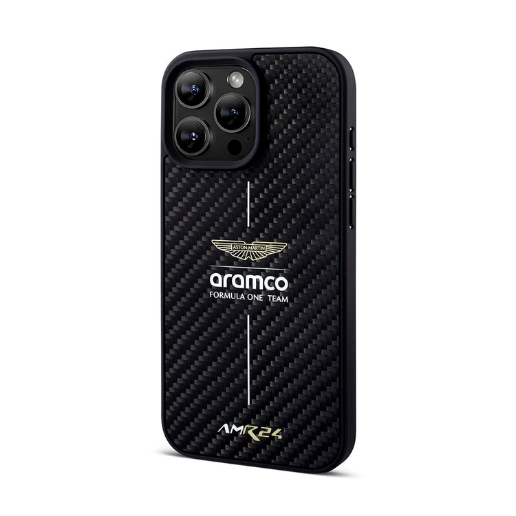 Carbon Fiber iPhone Case - Aston Martin F1 - Fueler™ - ARHCP16XF24Y-8653 - fueler.store - Accessories & Gifts