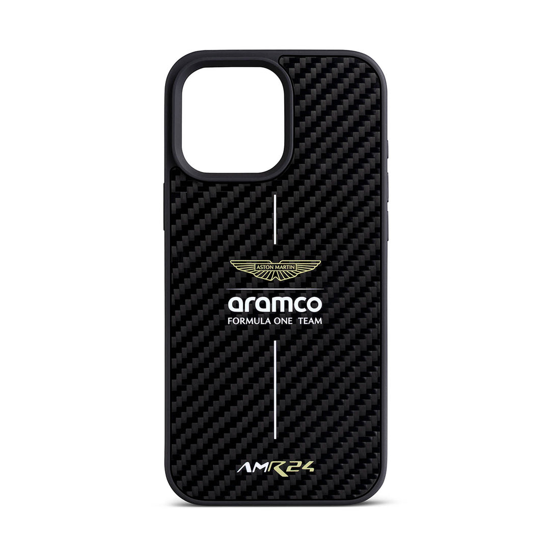 Carbon Fiber iPhone Case - Aston Martin F1 - Fueler™ - ARHCP16XF24Y-8653 - fueler.store - Accessories & Gifts
