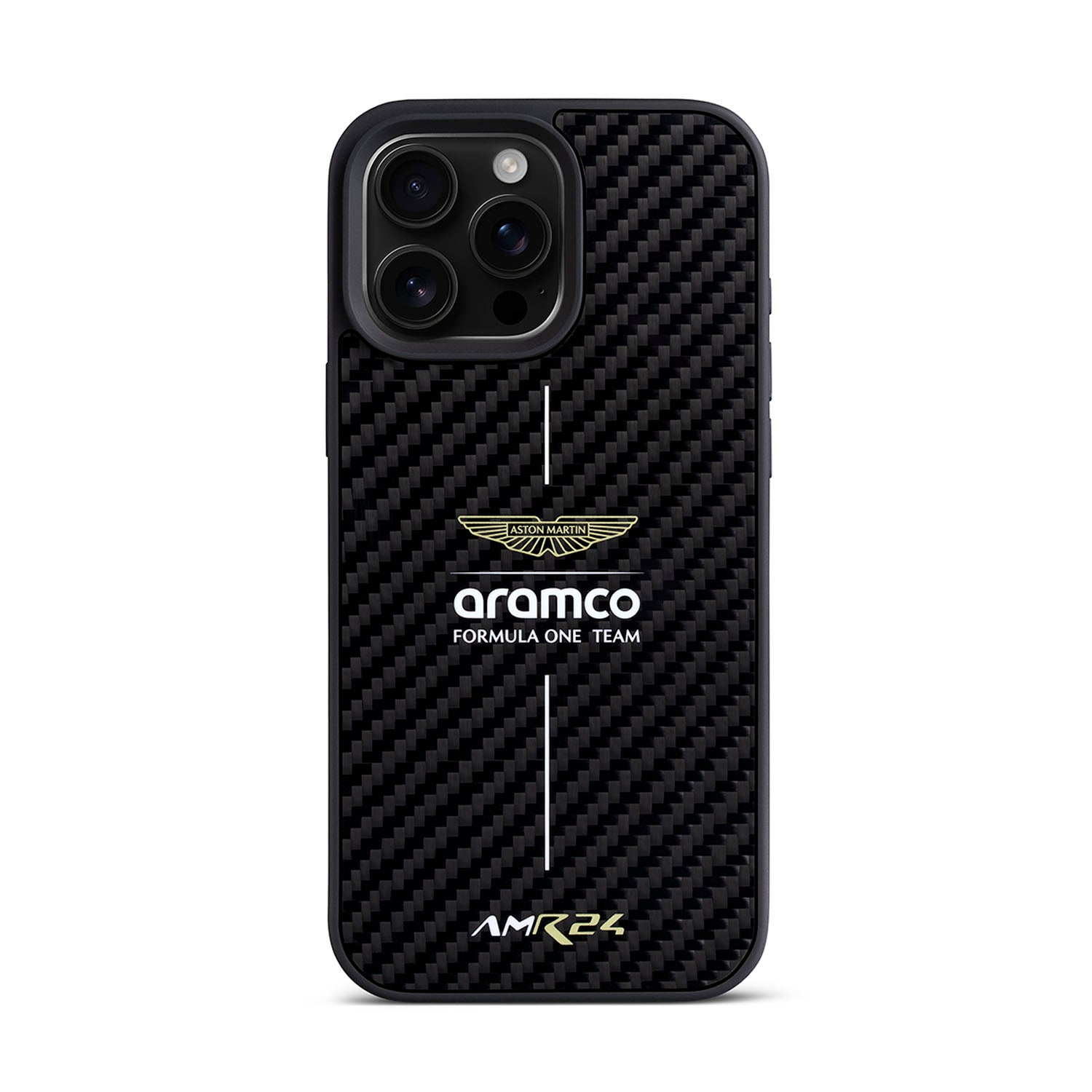 Carbon Fiber iPhone Case - Aston Martin F1 - Fueler™ - ARHCP16XF24Y-8653 - fueler.store - Accessories & Gifts