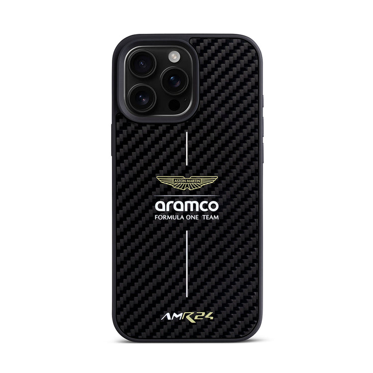 Carbon Fiber iPhone Case - Aston Martin F1 - Fueler™ - ARHCP16XF24Y-8653 - fueler.store - Accessories & Gifts