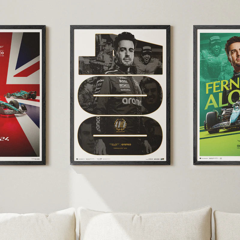 Fernando Alonso 400 Race Starts | Collector’s Edition Poster | Large - Aston Martin F1 - Fueler™ - PROD01005019 - fueler.store - Poster