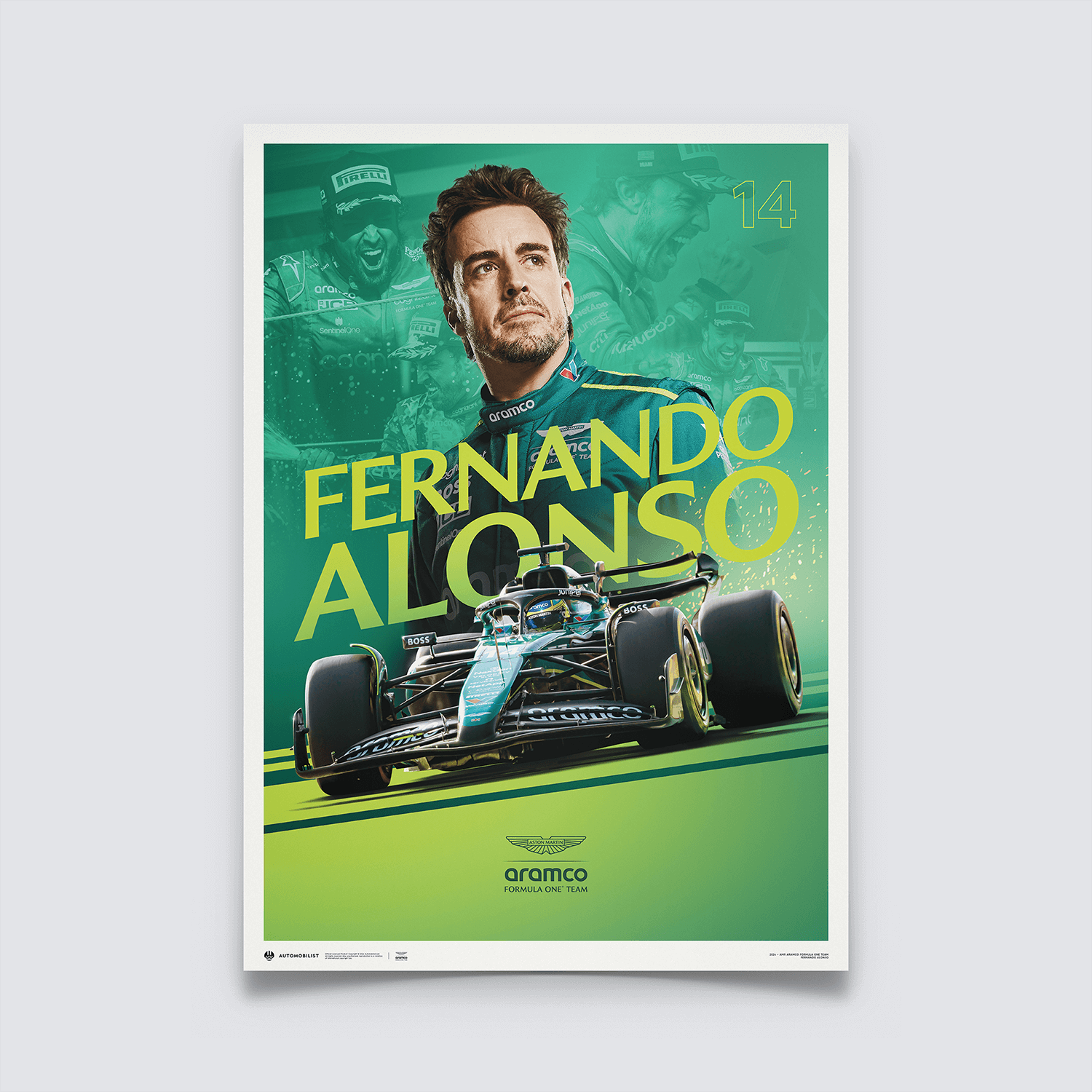 Aston Martin F1 - Fernando Alonso | Official Event Poster | Large - Poster - Fueler™ 