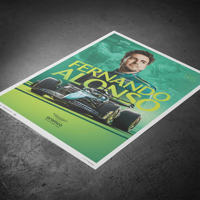 Aston Martin F1 - Fernando Alonso | Official Event Poster | Large - Poster - Fueler™ 