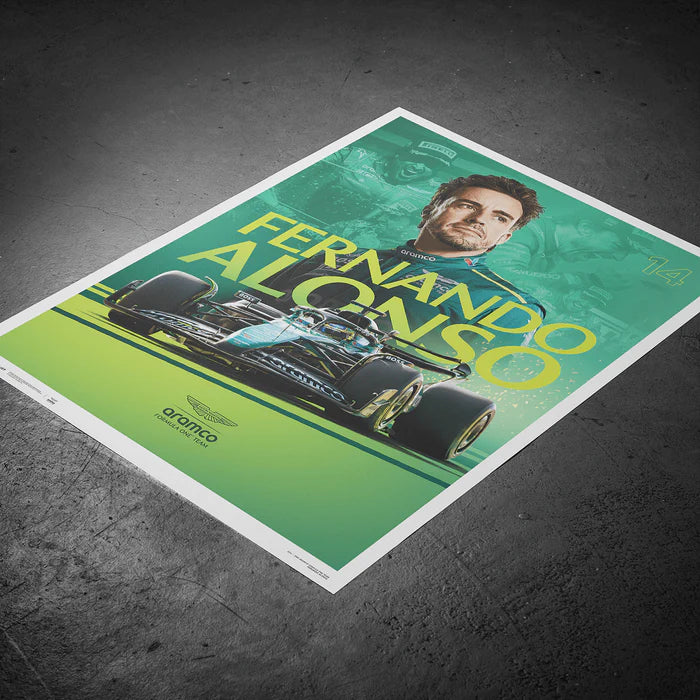 Fernando Alonso | Official Event Poster | Large - Aston Martin F1 - Fueler™ - PROD01004937 - fueler.store - Poster
