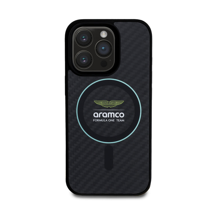 Real Carbon AMF1 Logo iPhone Case - Aston Martin F1 - Fueler™ - ARHMP16SFCIK-8080 - fueler.store - Accessories & Gifts