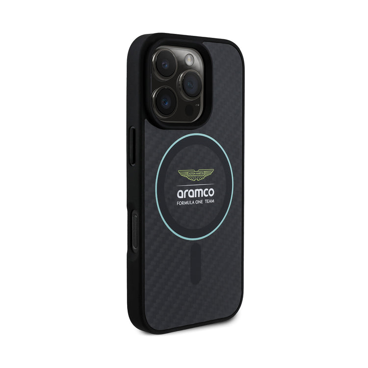 Real Carbon AMF1 Logo iPhone Case - Aston Martin F1 - Fueler™ - ARHMP16SFCIK-8080 - fueler.store - Accessories & Gifts